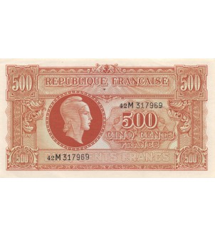 BILLET DU TRESOR, 500 FRANCS MARIANNE 1945 Série M