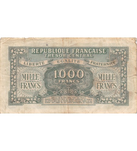 BILLET DU TRESOR, 1000 FRANCS MARIANNE 1945 Série D