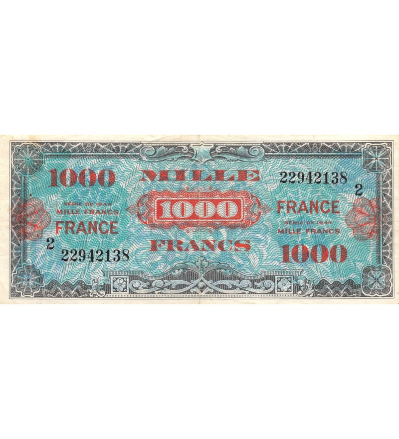 BILLET DU TRESOR, 1000 FRANCS FRANCE Type 1945 série 2