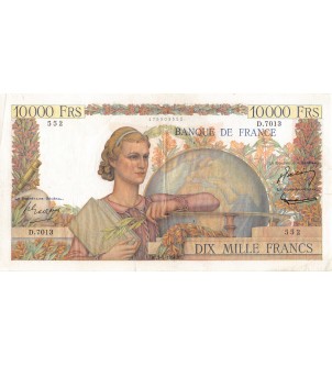 FRANCE, GENIE FRANCAIS, 10000 Francs 01.07.1954 2
