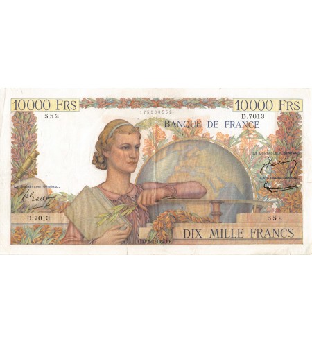 FRANCE, GENIE FRANCAIS, 10000 Francs 01.07.1954