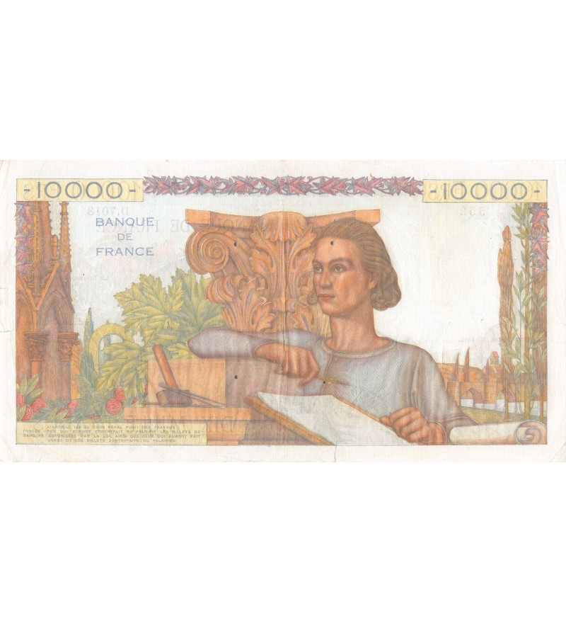 FRANCE, GENIE FRANCAIS, 10000 Francs 01.07.1954