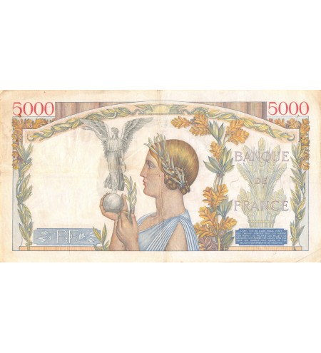 FRANCE, VICTOIRE Type 1934, 5000 FRANCS 11.07.1935