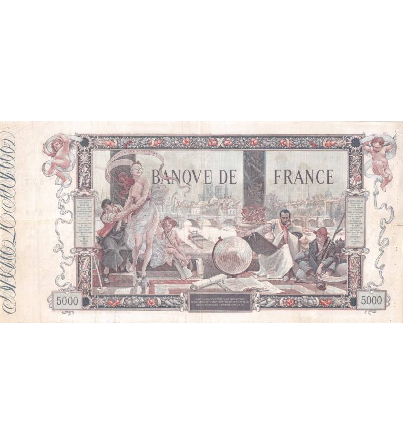 FRANCE, FLAMENG, 5000 FRANCS 09.01.1918