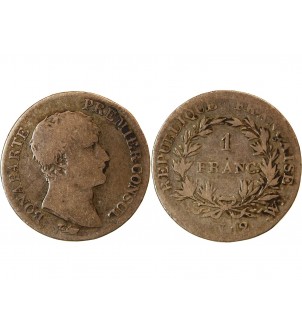 BONAPARTE 1er CONSUL - 1 FRANC ARGENT AN 12 W LILLE 2