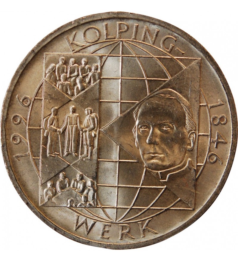 ALLEMAGNE, KOLPINGWERK - 10 MARK ARGENT 1996 A BERLIN