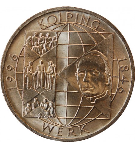 ALLEMAGNE, KOLPINGWERK - 10 MARK ARGENT 1996 A BERLIN