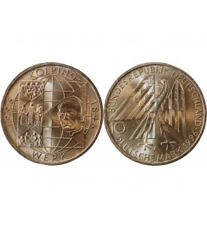 ALLEMAGNE, KOLPINGWERK - 10 MARK ARGENT 1996 A BERLIN 2