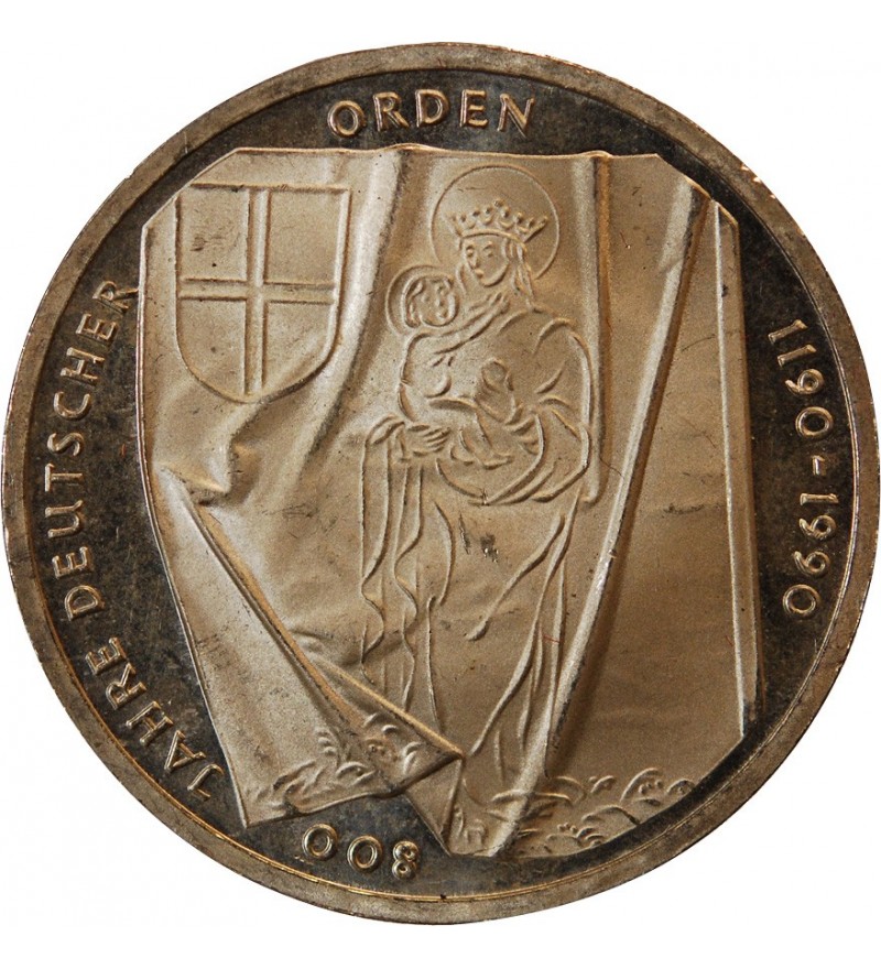 ALLEMAGNE, 800 ans de l'ordre Teutonique - 10 MARK ARGENT 1990 J HAMBOURG