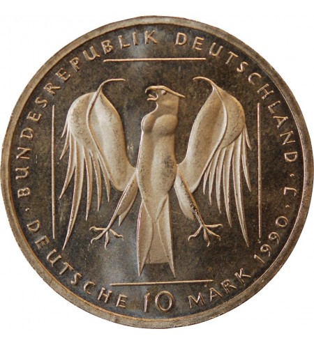 ALLEMAGNE, 800 ans de l'ordre Teutonique - 10 MARK ARGENT 1990 J HAMBOURG