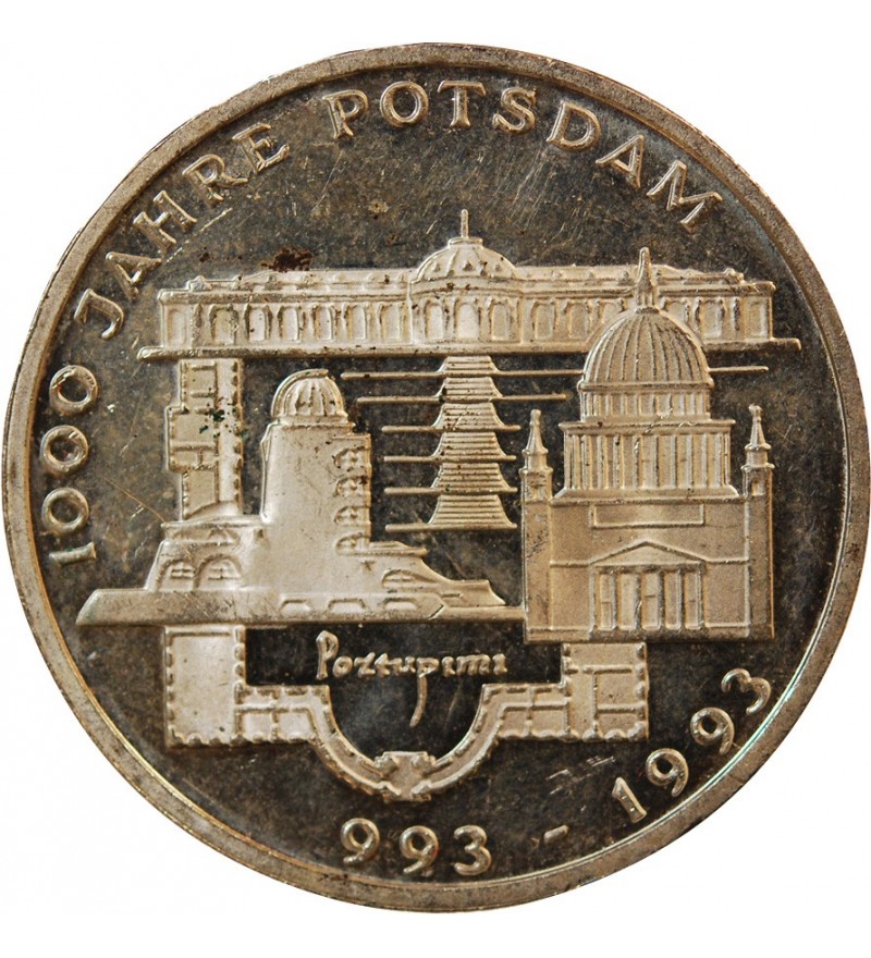 ALLEMAGNE,  POSTDAM - 10 MARK ARGENT 1993 F STUTTGART