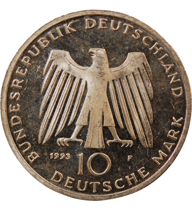 ALLEMAGNE,  POSTDAM - 10 MARK ARGENT 1993 F STUTTGART