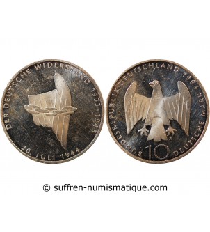 ALLEMAGNE, Résistance contre le Nazisme - 10 MARK ARGENT 1994 A BERLIN