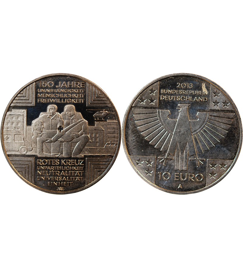 ALLEMAGNE, CROIX ROUGE - 10 EURO ARGENT 2013 A BERLIN