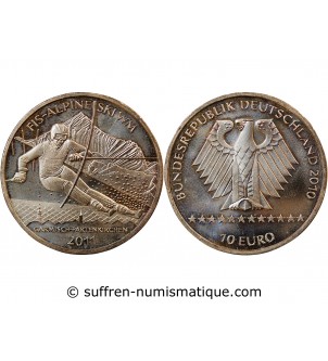 ALLEMAGNE, Coupe du Monde de SKI - 10 EURO ARGENT 2011 J HAMBOURG