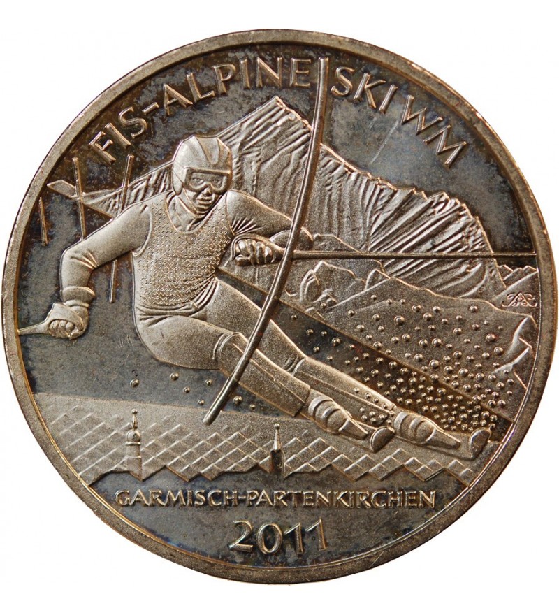 ALLEMAGNE, Coupe du Monde de SKI - 10 EURO ARGENT 2011 J HAMBOURG