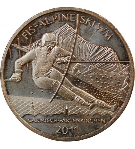 ALLEMAGNE, Coupe du Monde de SKI - 10 EURO ARGENT 2011 J HAMBOURG