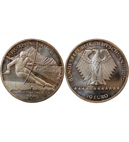 ALLEMAGNE, Coupe du Monde de SKI - 10 EURO ARGENT 2011 J HAMBOURG
