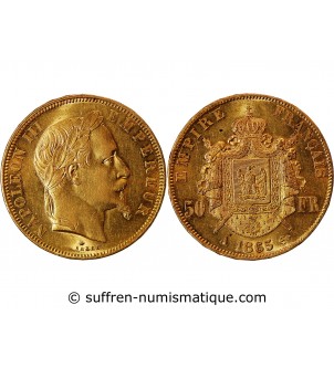 NAPOLEON II﻿I - 50 FRANCS OR 1865 A PARIS