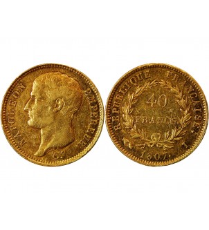 NAPOLEON Ier ﻿- 40 FRANCS OR 1807 I LIMOGES "Type Transitoire" 2