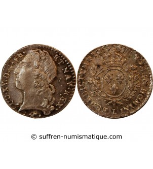 LOUIS XV - 1/10 ECU AU BANDEAU 1769 L BAYONNE