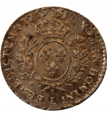 LOUIS XV - 1/10 ECU AU BANDEAU 1769 L BAYONNE