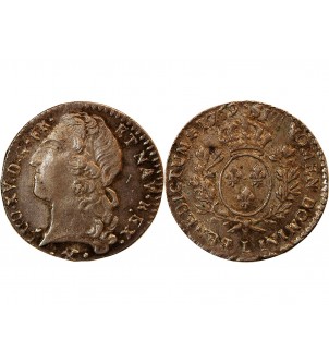 LOUIS XV - 1/10 ECU AU BANDEAU 1769 L BAYONNE 2