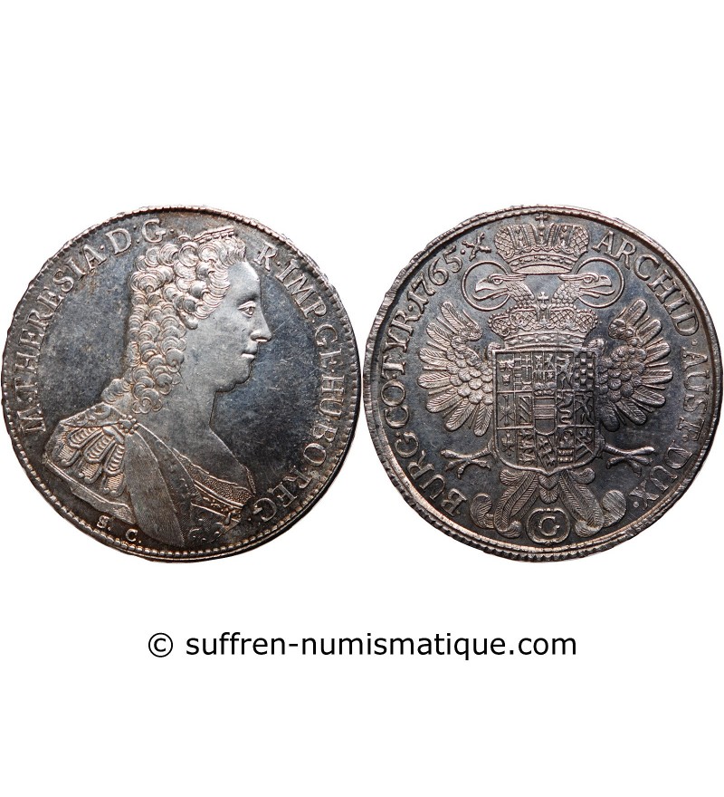 ALLEMAGNE - THALER MARIE THERESE D'AUTRICHE 1765 GRUSBOURG