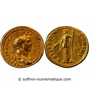 TRAJAN - AUREUS OR ROME﻿ 104 Ap JC