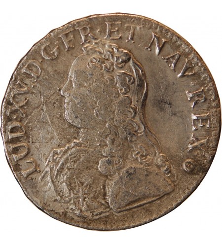 LOUIS XV - ECU AUX BRANCHES D'OLIVIER 1732 E TOURS