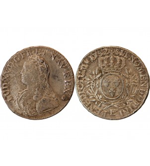 LOUIS XV - ECU AUX BRANCHES D'OLIVIER 1732 E TOURS 2