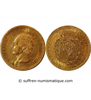 ITALIE, SARDAIGNE, CHARLES FELX - 80 LIRE OR 1824 TURIN