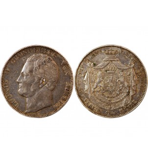 ALLEMAGNE, HESSEN, LUDWIG II - 2 THALER ARGENT 1844 2