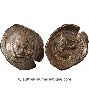 BITURIGES CUBES, REGION DE BOURGES - DENIER ARGENT CAMBOTRE FAUTE - DT3432