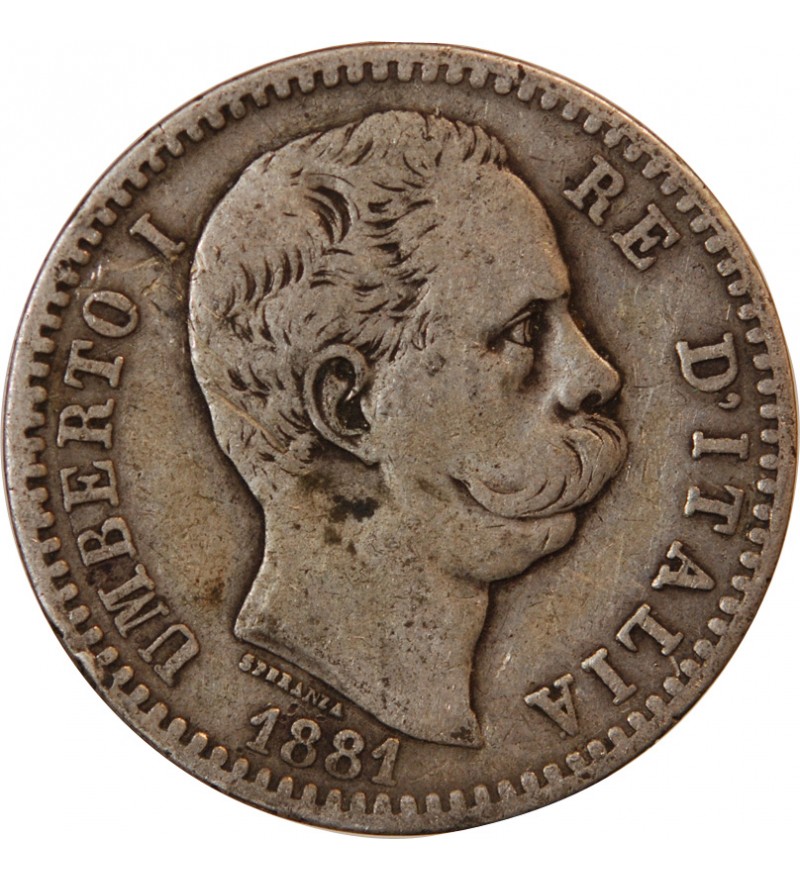 ITALIE, UMBERTO Ier - 2 LIRE ARGENT 1881