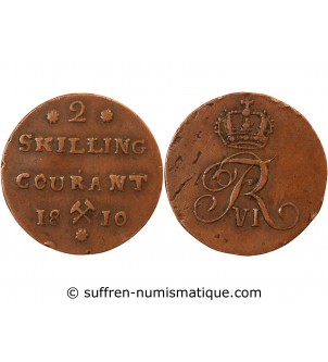NORVEGE, FREDERIK VI - 2 SKILLING 1810