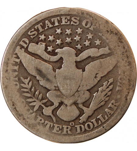 USA, BARBER - QUARTER DOLLAR ARGENT 1899 O NOUVELLE-ORLEANS