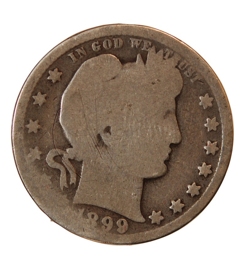 USA, BARBER - QUARTER DOLLAR ARGENT 1899 O NOUVELLE-ORLEANS