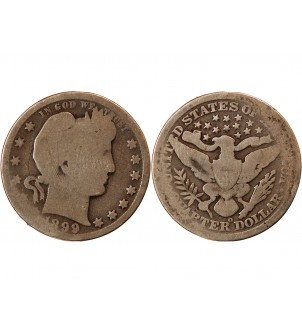 USA, BARBER - QUARTER DOLLAR ARGENT 1899 O NOUVELLE-ORLEANS 2