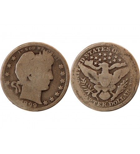 USA, BARBER - QUARTER DOLLAR ARGENT 1899 O NOUVELLE-ORLEANS