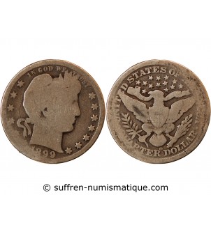 USA, BARBER - QUARTER DOLLAR ARGENT 1899 O NOUVELLE-ORLEANS