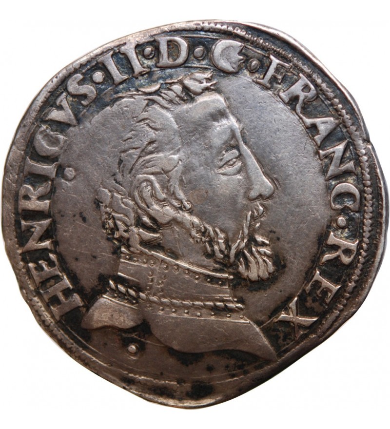 France Henri II - Teston Argent 1553 M Toulouse