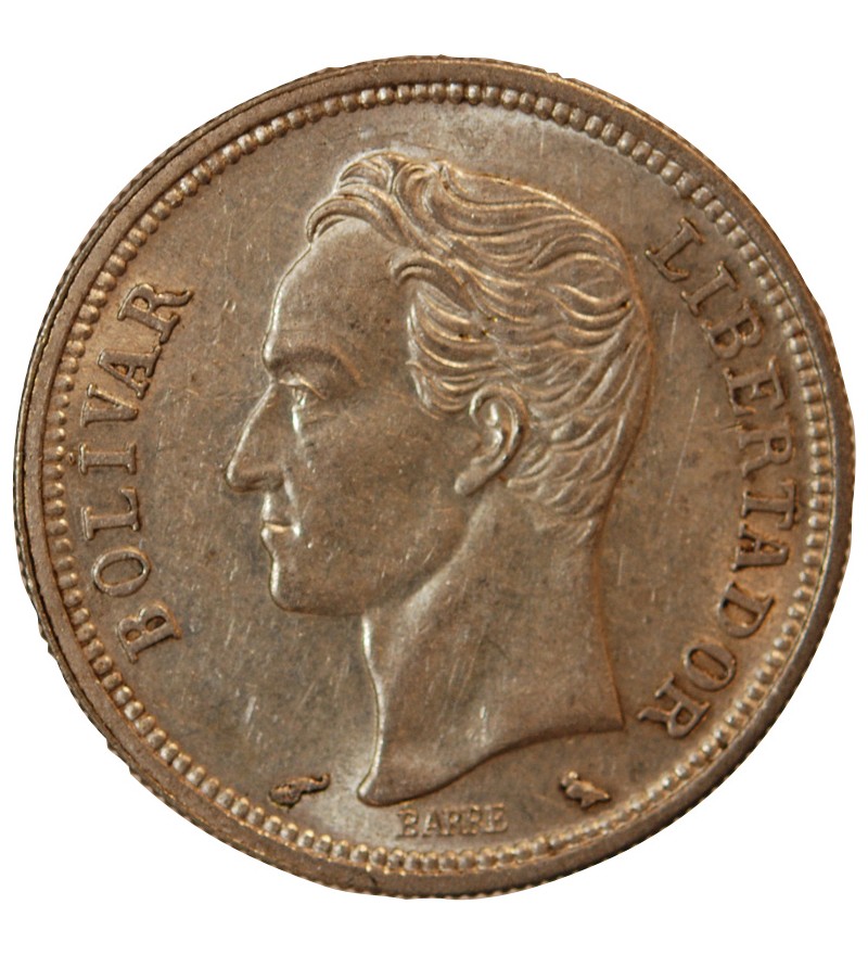 VENEZUELA, SIMON BOLIVAR - 1 BOLIVAR ARGENT 1960