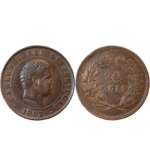PORTUGAL, CHARLES Ier - 20 REIS 1892 2