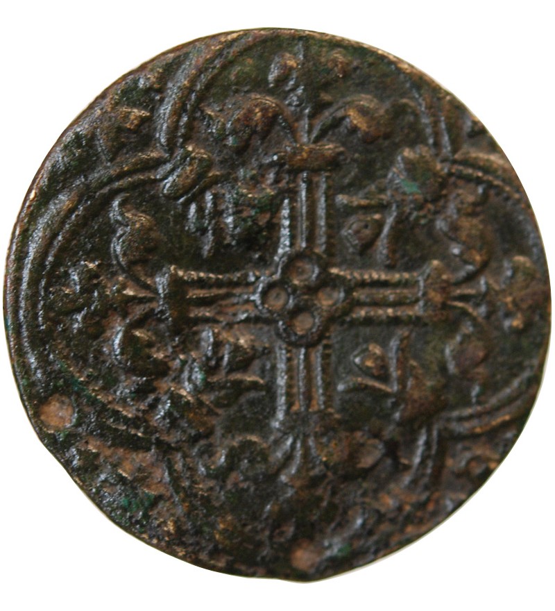 FRANCE - Jeton de compte à l'écu AVE MARIA GRACIA PLI - XVe siècle - Mit.434a