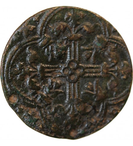 FRANCE - Jeton de compte à l'écu AVE MARIA GRACIA PLI - XVe siècle - Mit.434a