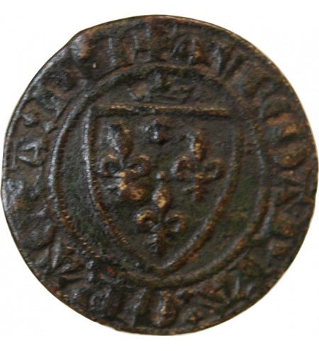 FRANCE - Jeton de compte à l'écu AVE MARIA GRACIA PLI - XVe siècle - Mit.434a