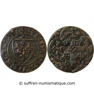 FRANCE - Jeton de compte à l'écu AVE MARIA GRACIA PLI - XVe siècle - Mit.434a