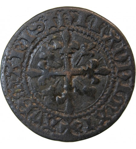 TOURNAI - Jeton de compte aux 4 lys AVE MARI STELLA DEI - XVe siècle - Mit.634 var.