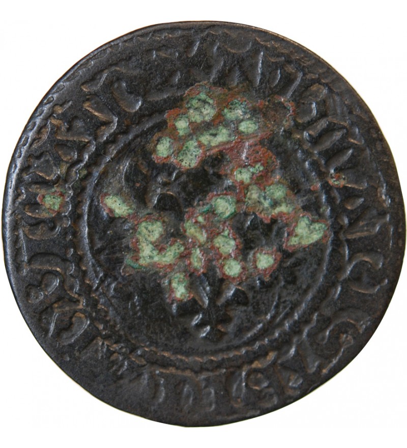 TOURNAI - Jeton de compte aux 4 lys AVE MARI STELLA DEI - XVe siècle - Mit.634 var.